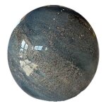 La grande prairie - lampe boule led galaxie verre bleu clair 14x14x14cm