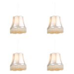 Granny - suspension avec abat - jour - 4 pi�ces - � 450 mm - cr�me - r�tro - �clairage int�rieur - salon ...