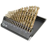 Estuche brocas titanio 19 brocas 1 - 10mm - estuche profesional de brocas acero r�pido hss - tin