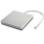 Graveur dvd externe slim � aspiration, usb type - c, lecteur optique portable pour cd / dvd, pc / mac ...