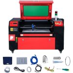 Graveur laser co2 60 w 400 x 600 mm 800 mm / s, dcoupeur laser avec assistance d'air  2 voies, compatible ...
