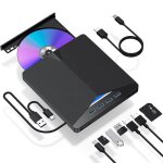 Graveur multifonction 7 en 1 type c usb 3. 0, lecteur optique externe portable cd / dvd rw pour ordinateur ...
