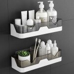 Green mobility - lot de 2 etag�re douche, serviteur de douche sans per�age, paniers rangement d'organisateur ...