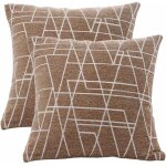 Green mobility - lot de 2 taies d'oreiller chenille 45x45 cm toile de jute lin d�coration d'int�rieur ...