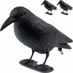 Green mobility - lot de 3 corbeaux factices en plastique artecsis / 38x13x12, 5cm, noir / effaroucheur, ...