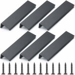Green mobility - boutons et poign�es de meubles, 6 pi�ces poign�es d'armoire noires, poign�e de meuble ...