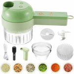 Green mobility - hachoir �lectrique sans fil, kit mini hachoir � ail presse portable, processeur de hachoir ...