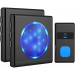 Green mobility - sonnette sans fil avec 2 r�cepteurs enfichables, gamme led300m couleur classe 3 noir. ...
