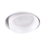 Greenice - bague encastr� rond aluminium blanc inclinable �75mm