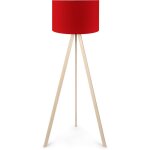 Greenice ? lampadaire tr�pied en bois opv780sgn2463 ? abat - jour cylindrique en tissu ? pour halls et ...