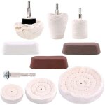 Jeu de disques de polissage 10 pices avec pte - pour tournevis sans fil - aluminium, acier inoxydable ...