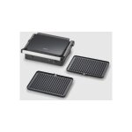 Gril severin - kg2398 - surface cuisson 30x22cm - plaques amovibles - revetement cramique - 1800w