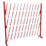 Grille de barri�re grille de protection de cl�ture � ciseaux extensible aluminium rouge - blanc hauteur ...