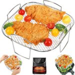 Grille carr�e pour friteuse � air en acier inoxydable 304, accessoire cuisson