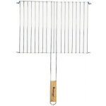 Grille de cuisson avec manche en bois 40 x 30 cm