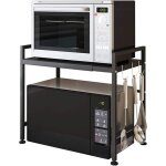 Grille pour four  micro - ondes en acier au carbone etagre extensible pour micro - ondes avec 6 crochets ...