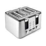 Grille - pain en acier inoxydable, 4 fentes larges, dimensions des fentes 3, 8x14 cm