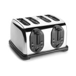 Suinga - grille - pain en acier inoxydable curve, 4 fentes, puissance 1750w