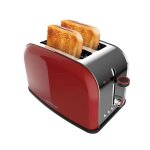 Cecotec toastin' time vertical toaster 850 red lite. 850w, 2 capacit�s de grillage, fente large, acier ...