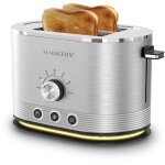 Grille - pain magicfox 2 fentes 850w d�cong�lation r�chauffage, �jection automatique, bo�tier inox et ...
