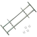 Grille r�glable de s�curit� de fen�tres et 2 barres 500 - 650 mm