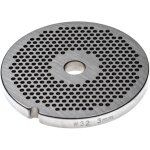 Grille taille 32 compatible avec kbs hachoir  viande - diamtre des trous 3mm, trou central 13, 4mm, ...