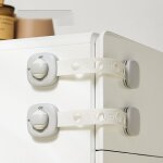 Gris bloc placard bebe, 6 pcs bloque porte placard serrures de scurit pour enfants rglables pour tiroirs, ...