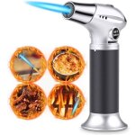 (gris noir)chalumeau de cuisine - kollea - mod�le a - rouge - torche � butane rechargeable - s�curit� ...