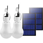 Groofoo 2 lampe camping solaire portable, ampoule solaire led lampe urgence solaire lumi�re jardin lanterne ...