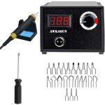 Groofoo kit pyrograveur sur bois, 60w machine  pyrogravure numrique 0 - 730c ????temprature rglable, ...