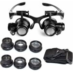 Grossissement 10x 15x 20x 25x, loupe  lumire led rglable pour bijoutiers horlogers - ahlsen