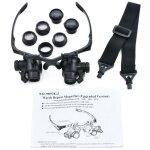 Grossissement crea 10x 15x 20x 25x, loupe  lumire led rglable pour bijoutiers horlogers