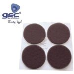 Gsc - set 4 feutres adh�sifs ronds �38mm marron 003802762