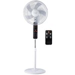 Gsc - ventilateur sur pied tehri avec commande et minuterie �43cm moteur dc 30w blanc