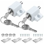 Gu. b / bon 2 x verrous de porte patio coulissants blancs fixés serrure de sécurité de fenêtre à boulon ... Gu. b / bon 2 x verrous de porte patio coulissants blancs fixés serrure de sécurité de fenêtre à boulon ...