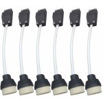 Gu10 support de lampe, douille d'ampoule connecteur, adaptateur pour led et halogne, base en cramique ...