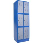 G�de - vestiaire casier m�tallique - armoire 6 compartiments de type 6f