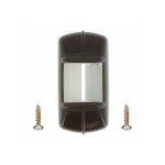 Guide sangle largeur 12  15mm de volet roulant avec cache pvc marron fixation horizontale  visser entraxe ...