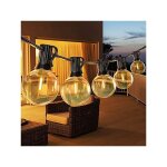 Guinguette d'extrieur 15m, guirlande lumineuse led d'extrieur avec 26 ampoules plastique e12 g40, guirlande ...