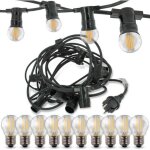 Guirlande guinguette ext�rieur 15m, guirlande lumineuse exterieure avec 25 + 1 g40 led ampoules ip45 ...
