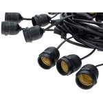 Guirlande guinguette noire suspendue ip44 14, 4m pour 15 ampoules e27