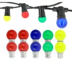 Arum lighting ? guirlande lumineuse d'ext�rieur 10 m�tres ? 10 ampoules led b22 multicolores ? interconnectabl ...