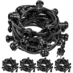 Guirlande guinguette professionnelle ip65 50m noire raccordable - guirlande lumineuse pour ampoule e27 ...