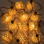 Guirlande avec lumires led de jardin et chargeur solaire de 7, 40 m ducrot sklum naturel