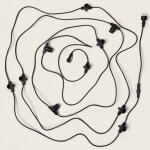 Guirlande led ext�rieure avec 10 douilles b22 10m noir ip44 noir