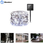 Guirlande led solaire ext�rieure 22m ? luminaire d�coratif solaire ip65 �tanche pour jardin, patio, tente, ...