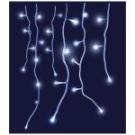 Guirlande led stalactite connectable 8m blanc pur