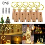 Guirlande lumineuse, 10 pi�ces 20 led 2m bouteilleslight warm white lumi�re de bouteille de vin lumi�res ...