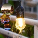 Guirlande lumineuse 10m ext�rieur 20 bulbes interconnectable guirlande guinguette ip67 �tanche pour noel ...