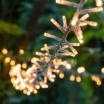 Guirlande lumineuse 30m boa d6cm 1500 led ambr� 8 programmes c�ble transparent lotti